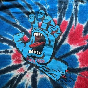 Santa Cruz Screaming Hand Tye-Die Shirt - Large